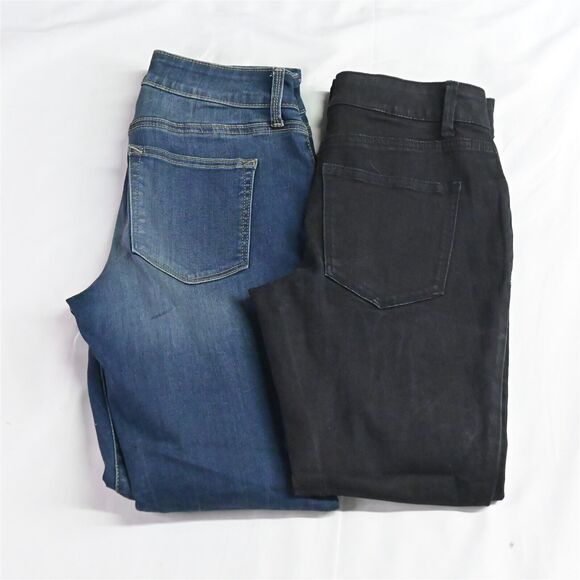 Maurices Denim - Lot 2 Maurices Small Skinny Dark Black Stretch Denim Jeans